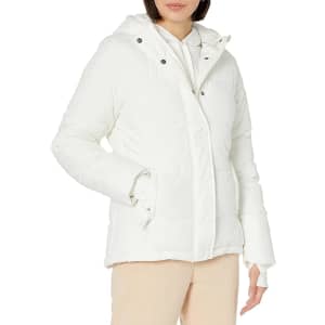 Amazon Essentials Women's Hooded Puffer Coat for $22