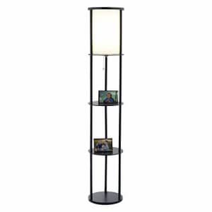 Adesso 3117-01 Stewart 62.5" Round Floor Lamp Lighting Fixture with Storage Shelves, Smart Switch for $50