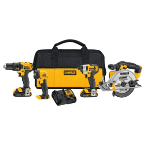 DeWalt 20V Max Lithium-Ion 4-Tool Combo Kit for $270 for Ace Rewards members