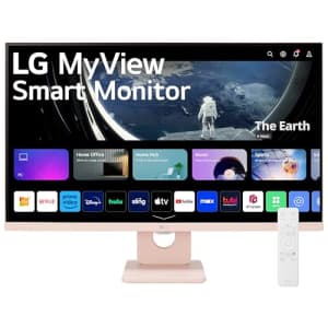LG 27SR50F-P MyView Smart Monitor 27-Inch FHD (1920x1080) IPS Display, webOS 23, HDR 10, 5Wx2 for $170