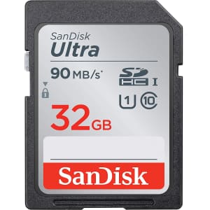 SanDisk 32GB Ultra SDHC UHS-I Memory Card for $10