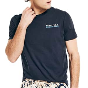 Nautica Men's Sustainably Crafted Sailing 1983 Graphic T-Shirt, Navy, Medium for $17