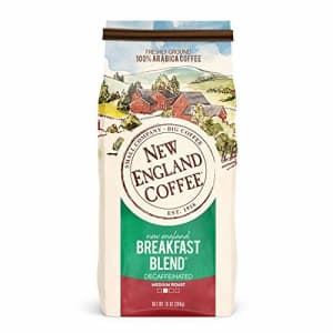 New England Coffee New England Breakfast Blend Decaffeinated Medium Roast Ground Coffee 10 oz. Bag for $4