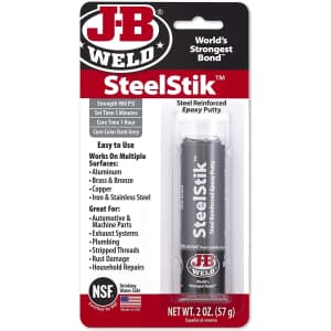 J-B Weld SteelStik 2-oz. Steel-Reinforced Epoxy Putty Stick for $7