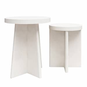 Queer Eye Liam Round End Tables 2-Piece Set for $178