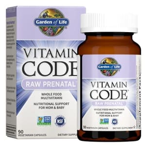 Garden of Life Vitamin Code Raw Prenatal Multivitamin, Whole Food Prenatal Vitamins with Iron, for $52