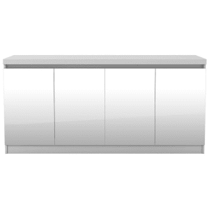 Manhattan Comfort Viennese 63" Mirrored 6-Shelf Buffet Cabinet for $214 Manhattan Comfort Viennese 63" Mirrored 6-Shelf Buffet Cabinet for $214