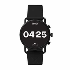 Skagen Connected Falster 3 Gen 5 Stainless Steel and Silicone Touchscreen Smartwatch, Color: Black for $173