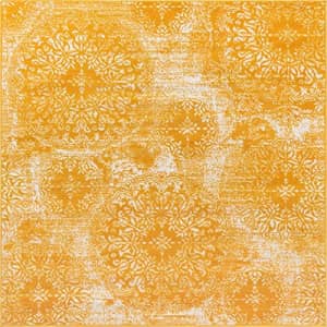 Unique Loom Sofia Traditional Area Rug, 6' 0 x 6' 0, Yellow for $56 Unique Loom Sofia Traditional Area Rug, 6' 0 x 6' 0, Yellow for $56