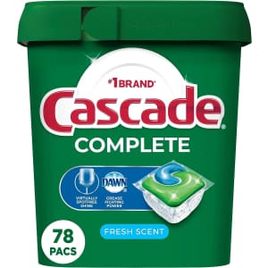 Cascade Complete Dishwasher Pods 78-Pack for $13 via Sub & Save