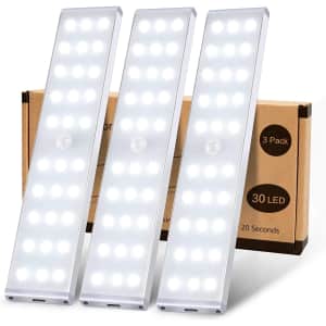 KSQ LED Wireless Under Cabinet Lights 3-Pack for $14 KSQ LED Wireless Under Cabinet Lights 3-Pack for $14