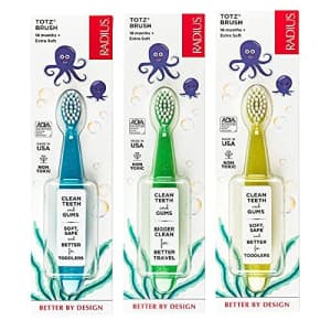 RADIUS Totz Toothbrush Extra Soft Brush BPA Free & ADA Accepted Designed for Delicate Teeth & Gums for $13