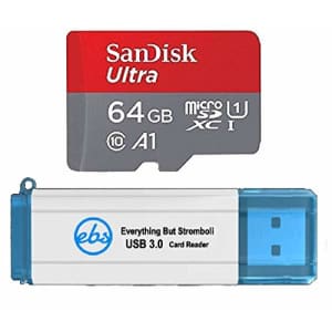 SanDisk 64GB Sandisk Micro Memory Card Bundle works with DJI Mavic 2 Pro, Mavic 2 Zoom Drones Video for $11