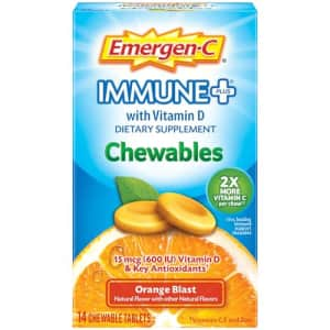 Emergen-C Immune+ Chewables 1000mg Vitamin C Tablet, with Vitamin D, Immune Support Dietary for $7