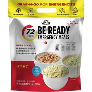 Augason 72-Hour Be Ready Emergency Meal Kit for $20