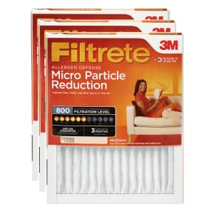 3M Filtrete Allergen Defense HVAC Filter 3-Pack: 2 for $22 after rebate