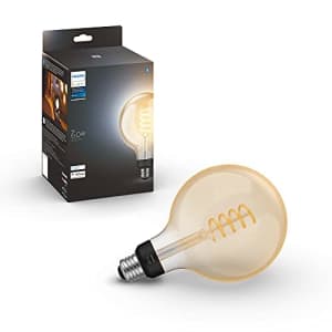 Philips Hue White Ambiance Dimmable Smart Filament G40, Warm-White to Cool-White LED Vintage Edison for $44
