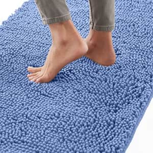 Gorilla Grip Bath Rug, 60x24, Thick Soft Absorbent Chenille Rubber Backing Bathroom Rugs, for $29