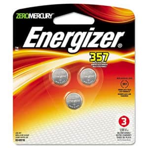 Energizer Battery 357BPZ-3 Watch/Calculator Button Cell Battery with Zero Mercury - Card/3 (Pack of for $40