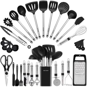 Bestzmwk 33-Piece Silicone Cooking Utensil Set for $24 Bestzmwk 33-Piece Silicone Cooking Utensil Set for $24