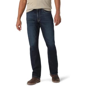 Wrangler Men's Relaxed Fit Boot Cut Jeans for $16