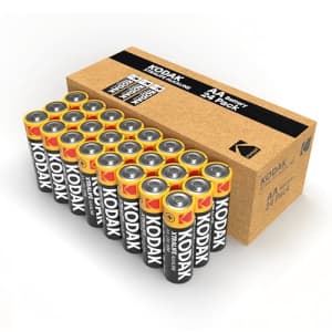 KODAK | AA Batteries | Double A | Disposable Household Alkaline | 1.5V | 24 Pack for $11