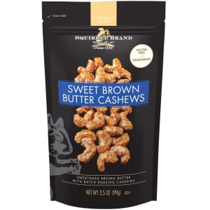 Squirrel Brand 3.5-oz. Sweet Brown Butter Cashews for $2.60 via Sub & Save Squirrel Brand 3.5-oz. Sweet Brown Butter Cashews for $2.60 via Sub & Save