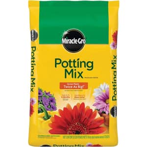 Miracle-Gro Potting Mix 16-Quart Bag for $9