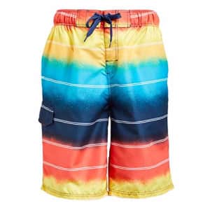 Kanu Surf Men's Echelon Swim Trunks (Regular & Extended Sizes), Apollo Multi, Medium for $20