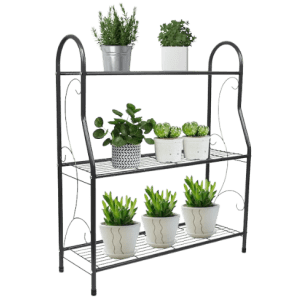 CNCest 32.7" x 28" Galvanized Iron Plant Stand for $48