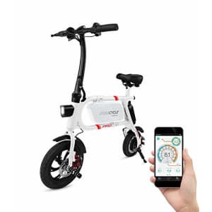 Swagtron Swagcycle Pro Pedal-Free App-Enabled Folding Electric Bike with USB Port to Charge on The for $329