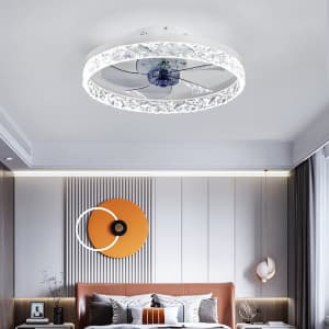 Minney 19.7" Ceiling Fan with Lights and Remote for $49
