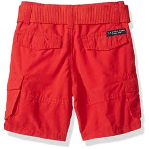 U.S. Polo Assn. Boys' Big Short, Solid Rib Belt Engine red, 12 for $12