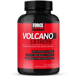Force Factor VolcaNO Extreme Pre Workout Nitric Oxide Booster Supplement for Men with Creatine, L-Citrulline, for $40