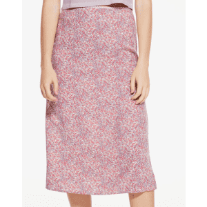 Aeropostale Women's Floral High-Waisted Slip Midi Skirt for $10