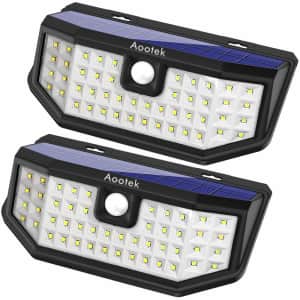 Aootek Solar Powered Motion Lights 2-Pack for $24 Aootek Solar Powered Motion Lights 2-Pack for $24