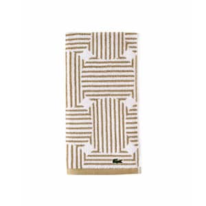 Lacoste Geo Compass Towels, 16x30, Sand for $28 Lacoste Geo Compass Towels, 16x30, Sand for $28