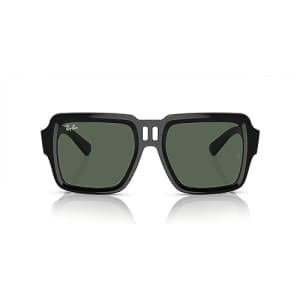 Ray-Ban RB4408 Magellan Square Sunglasses, Black/Dark Green, 54 mm for $134