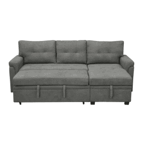 HomeStock Tufted Sectional Sofa Sleeper w/ Storage for $326