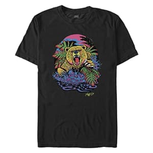 NEFF PSYCHEDLIC Bear Full Young Men's Short Sleeve Tee Shirt, Black, Small for $19