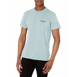 Billabong Men's Classic Short Sleeve Premium Logo Graphic Tee T-Shirt, Coast Coastal Blue, Small for $28