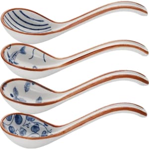 Ceramic Soup Spoons 4-Pack for $10