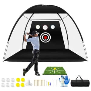 10x7-Foot Golf Hitting Net w/ Accessories for $44