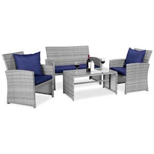 Best Choice Products 4-Piece Outdoor Wicker Patio Conversation Furniture Set for Backyard, Deck, for $200 Best Choice Products 4-Piece Outdoor Wicker Patio Conversation Furniture Set for Backyard, Deck, for $200