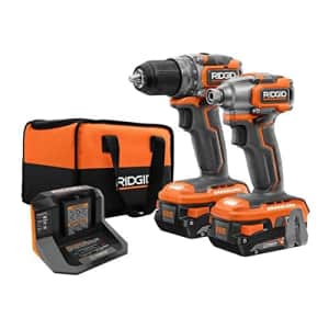 RIDGID 18V Brushless Sub-Compact Cordless 1/2 -inch Drill/Driver and Impact Driver Combo Kit, R9780 for $159
