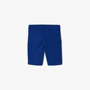 Lacoste mens Lacoste Boys' Solid Twill Bermuda Shorts, Prussian Blue, 5T US for $40