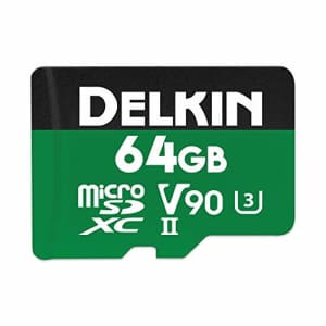 Delkin Devices 64GB Power microSDXC UHS-II (V90) Memory Card (DDMSDG200064) for $69