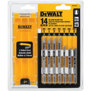 DeWalt 14-Piece T-Shank Jig Saw Blade Set with Case for $14 w/ Prime