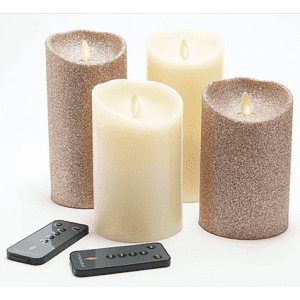 Luminara Flameless Smooth & Glitter Candle 4-Pack. That's at least $15 under the best price we could find elsewhere. They're available in several colors.