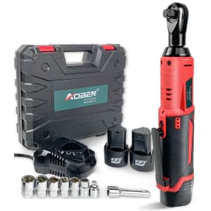 Aoben 3/8" 12V Cordless Electric Ratchet Wrench Set for $38 Aoben 3/8" 12V Cordless Electric Ratchet Wrench Set for $38